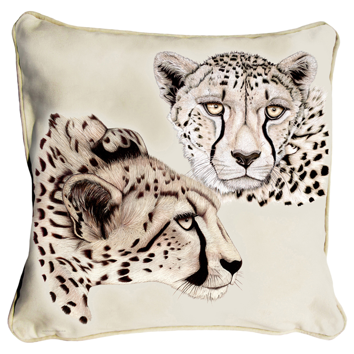 ClassicB010300111 Cheetah Cushion Cover Size 45cm Square Stone Backing & Piping