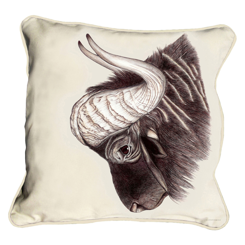 ClassicB100100111 Buffalo Cushion Cover Size 45cm Square Stone Backing & Piping
