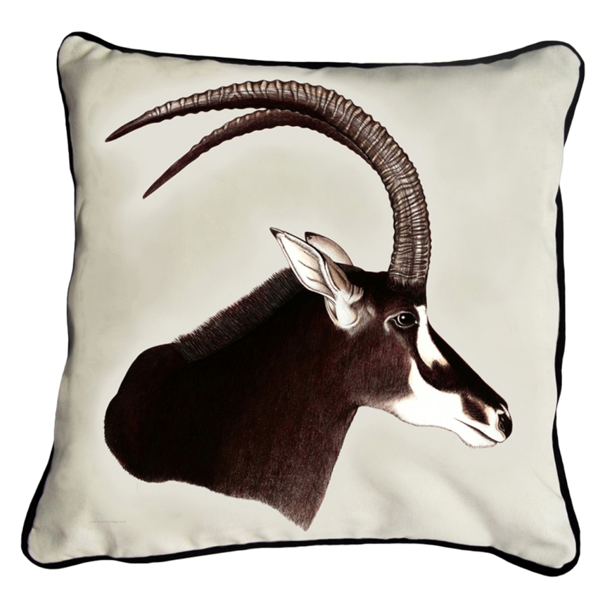 ClassicB110100122 Sable Cushion Cover Size 45cm Square Black Backing & Piping