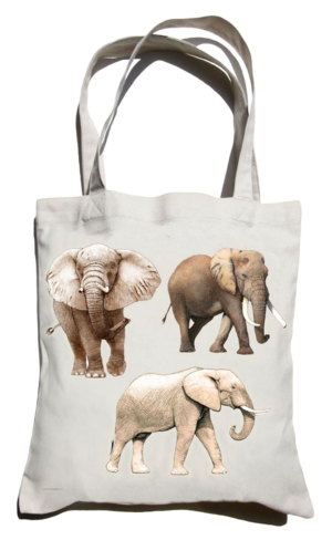 ClassicC8202001 Elephant Canvas Bag Size 40cm x 42cm