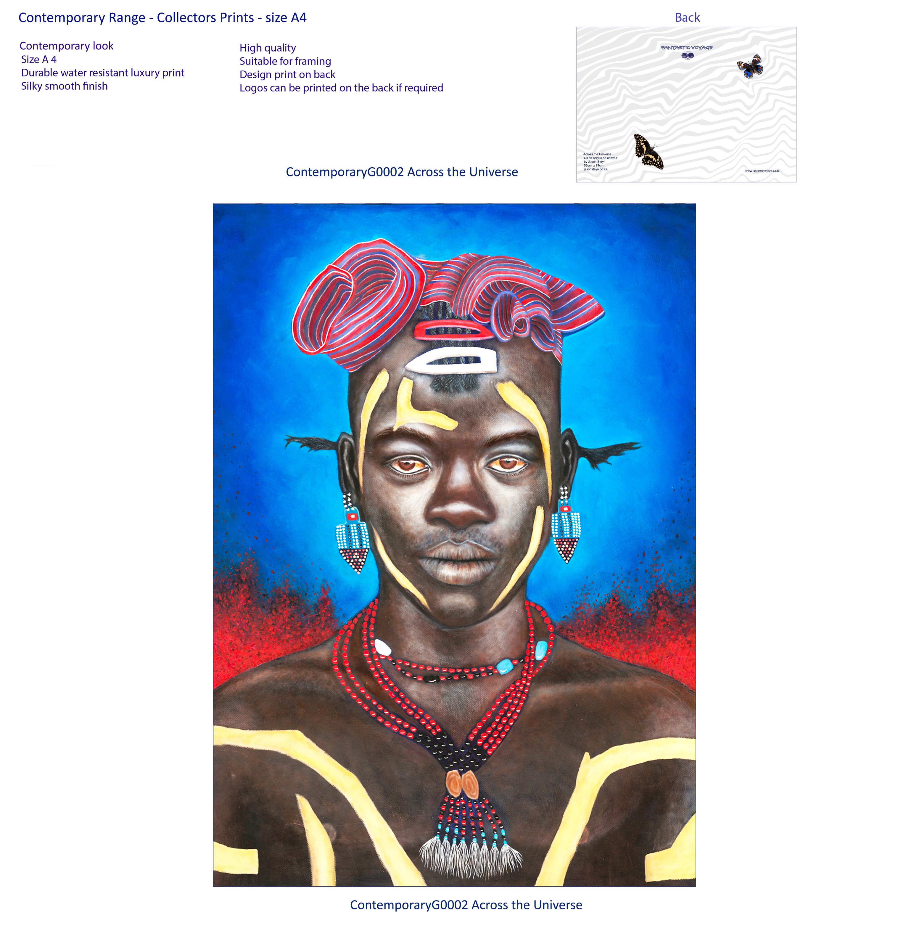 Contemporary Range Collectors Print Size A4 ContemporaryG0002 Across the Universe