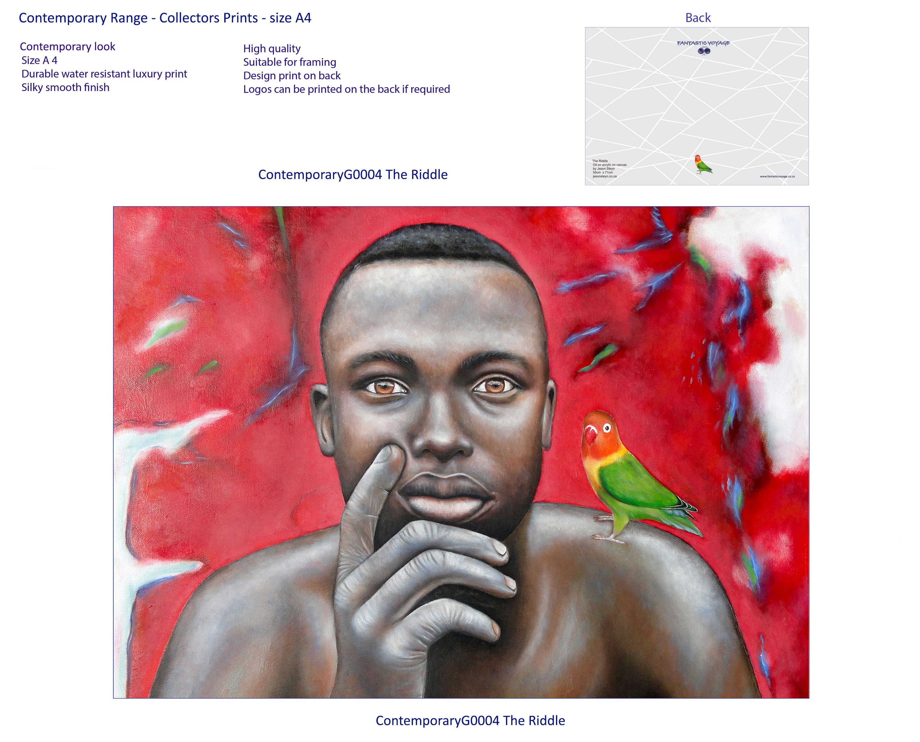 Contemporary Range Collectors Print Size A4 ContemporaryG0004 The Riddle
