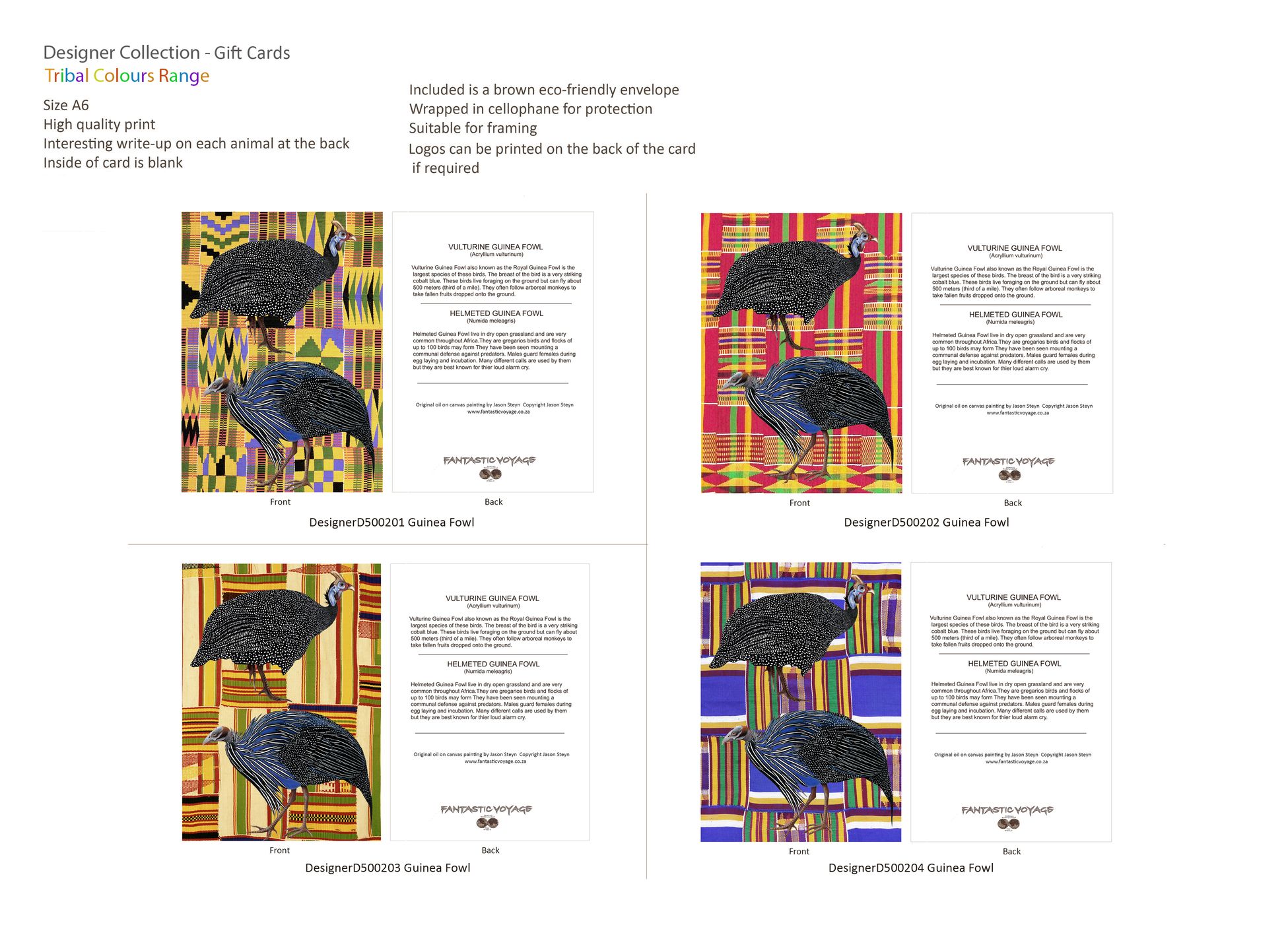 Designer Collection Tribal Colours Range Gift Cards