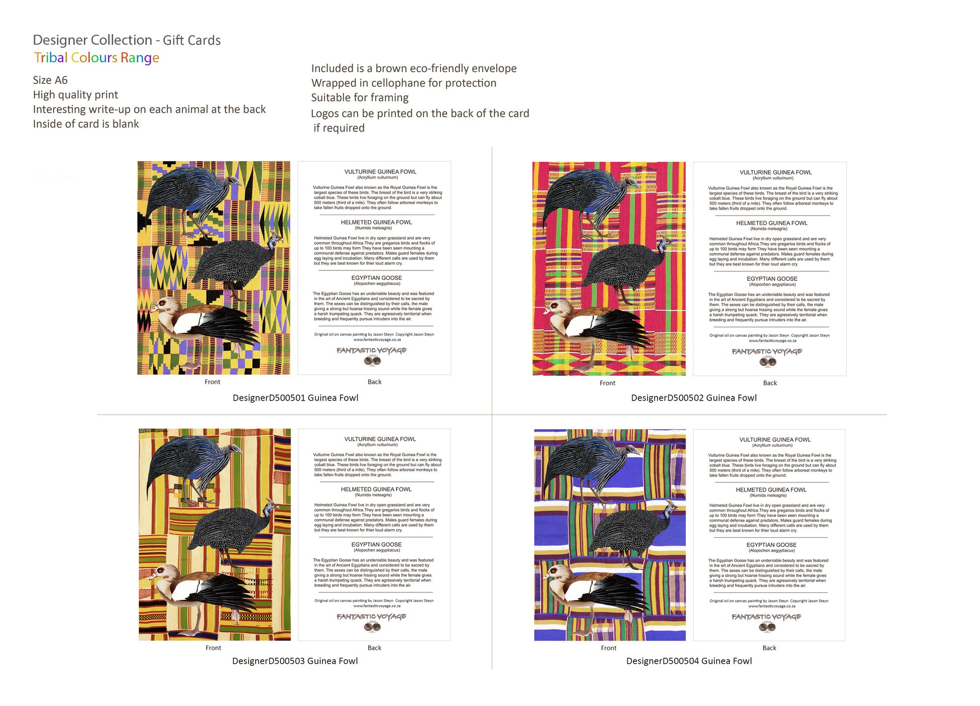 Designer Collection Tribal Colours Range Gift Cards