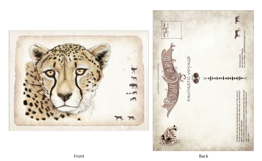 ClassicE010202 Cheetah - Luxury Post Card