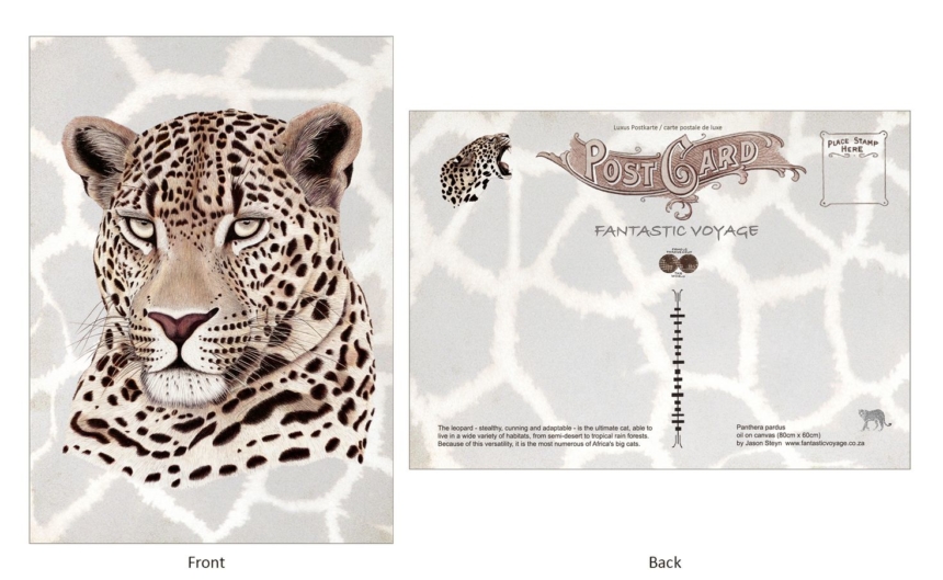 ClassicE050102 Leopard Luxury Post Card