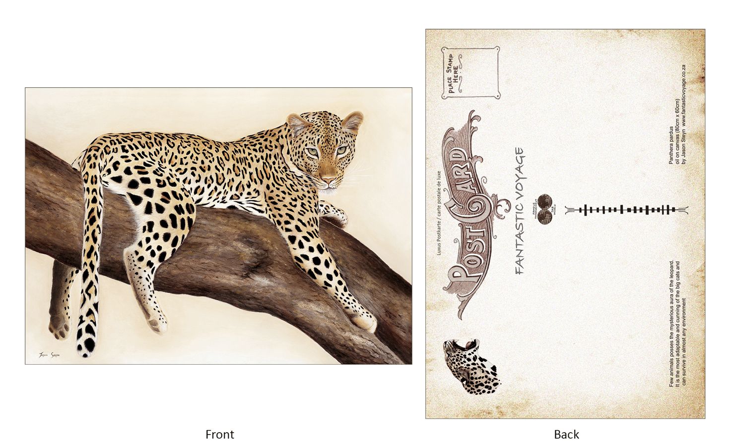 ClassicE050401 Leopard Luxury Post Card