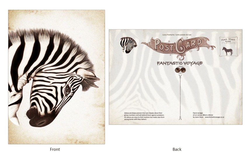 ClassicE060101 Zebra Luxury Post Card