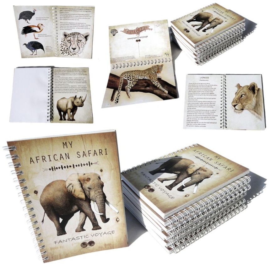 ClassicF001 MY AFRICAN SAFARI Safari Notebook Small A6