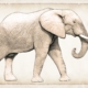 ClassicG0010 Elephant Collectors Print Size A4