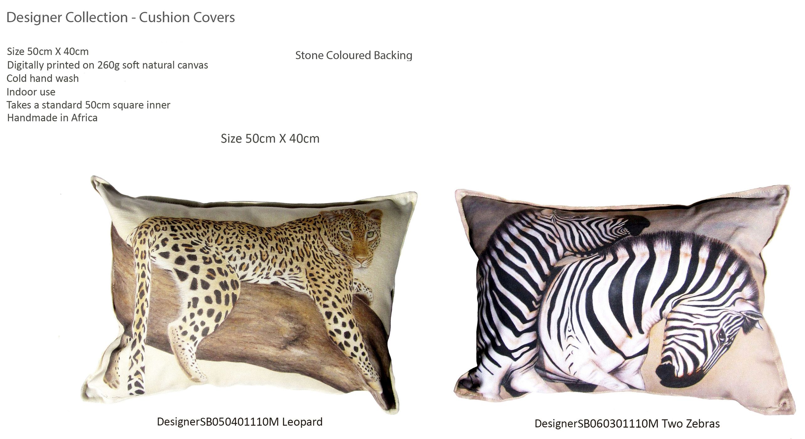 Designer Collection Natural Africa Range Cushion Covers