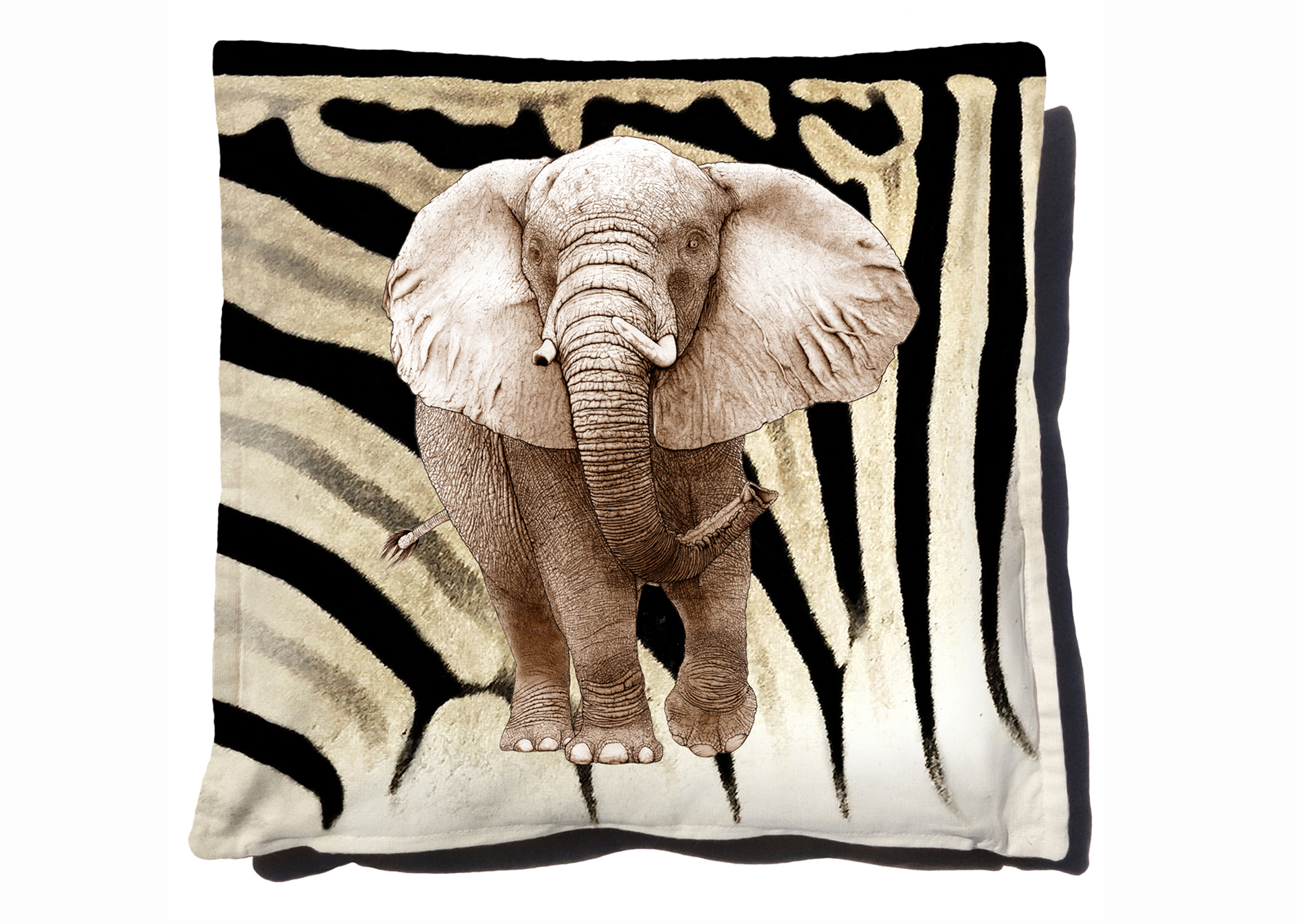 Designer Collection Natural Africa Range Cushion Cover DesignerB030207110 Elephant