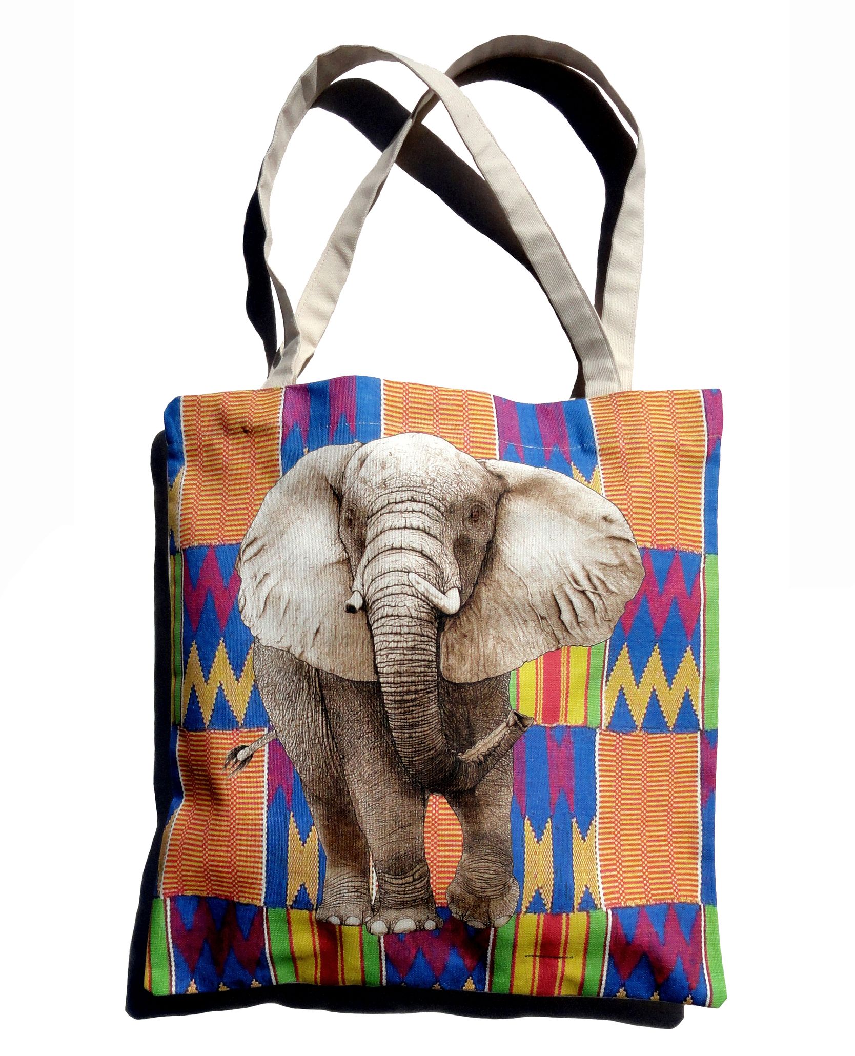 Designer Collection Tribal Colours Canvas Bag DesignerC0302051 Elephant
