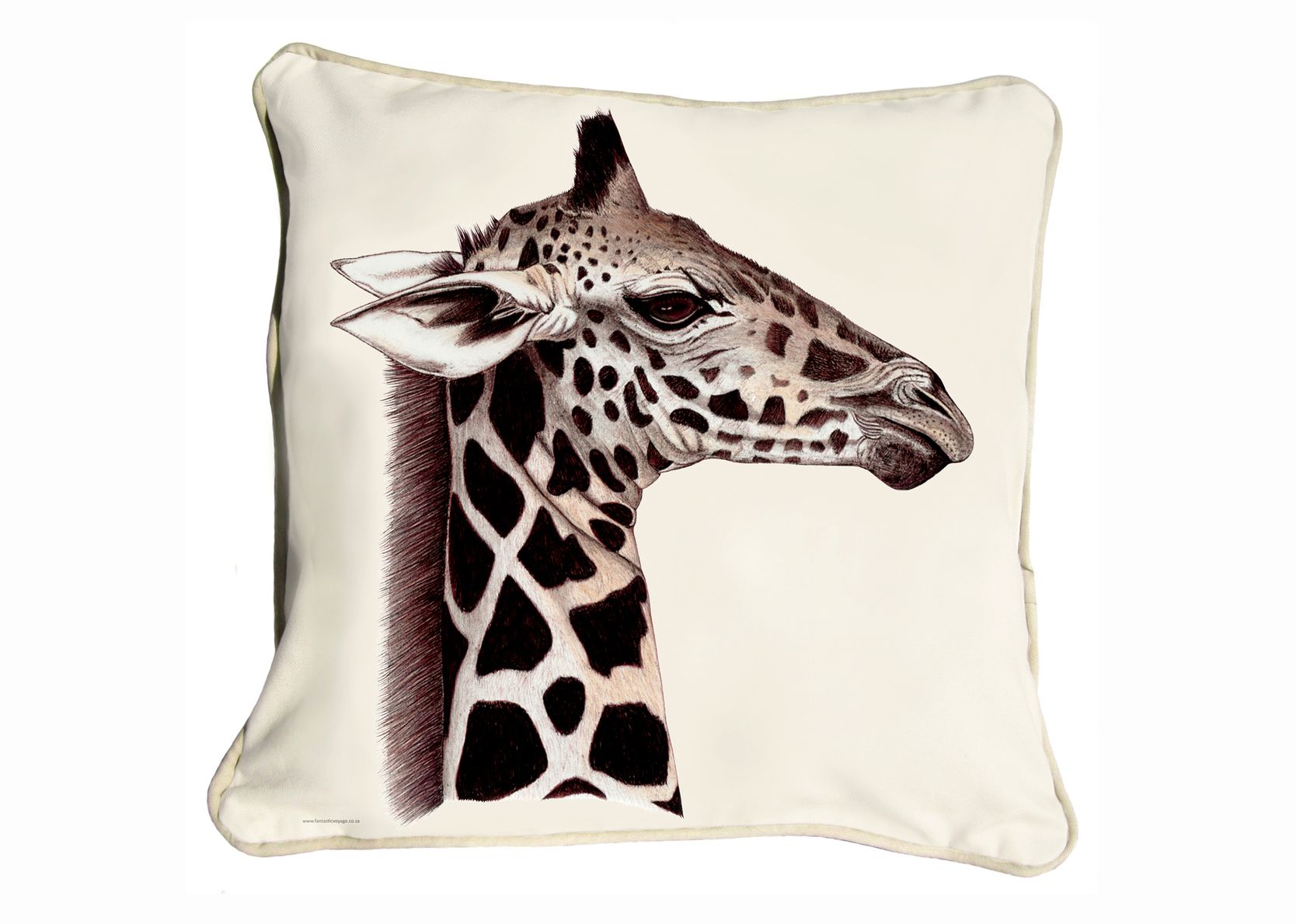 Classic Range Cushion Cover Stone Backing & Piping ClassicB020100111 Giraffe