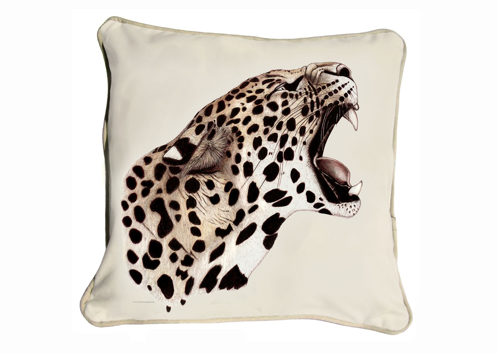 Classic Range Cushion Cover Stone Backing & Piping ClassicB050200111 Leopard