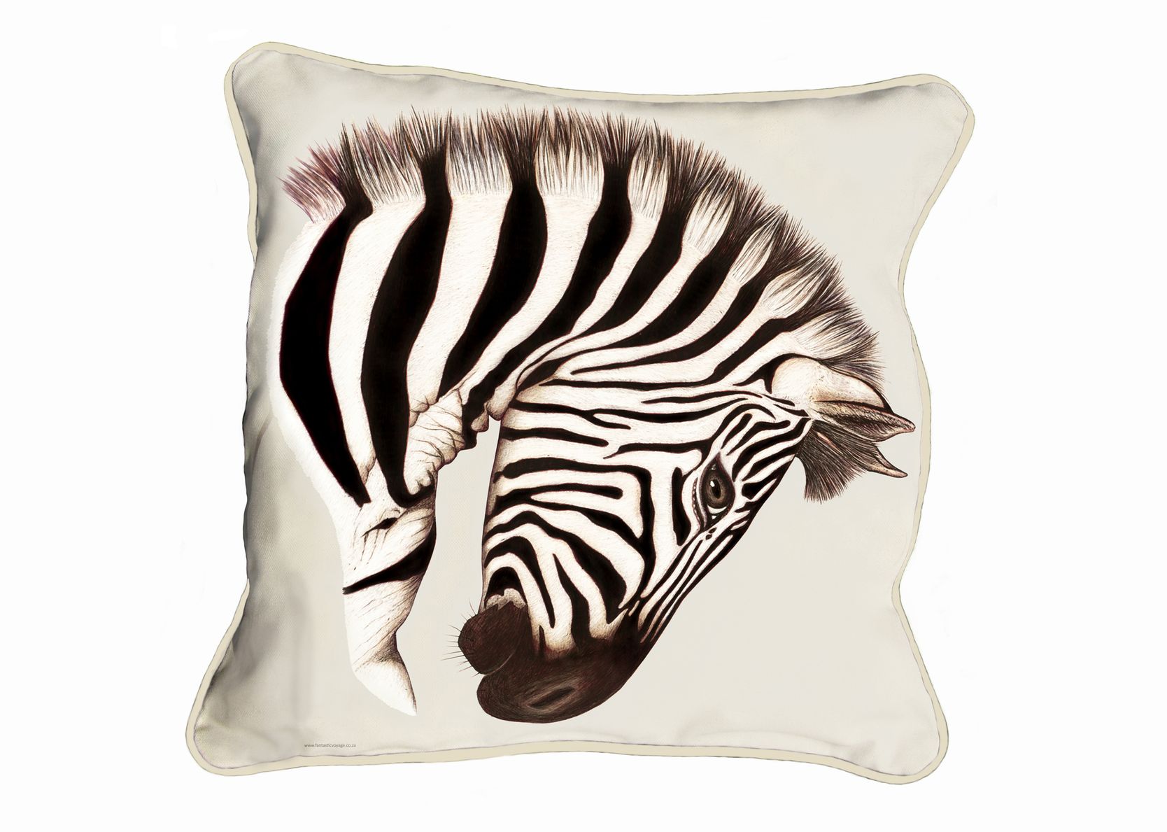 Classic Range Cushion Cover Stone Backing & Piping - ClassicB060100111 Zebra