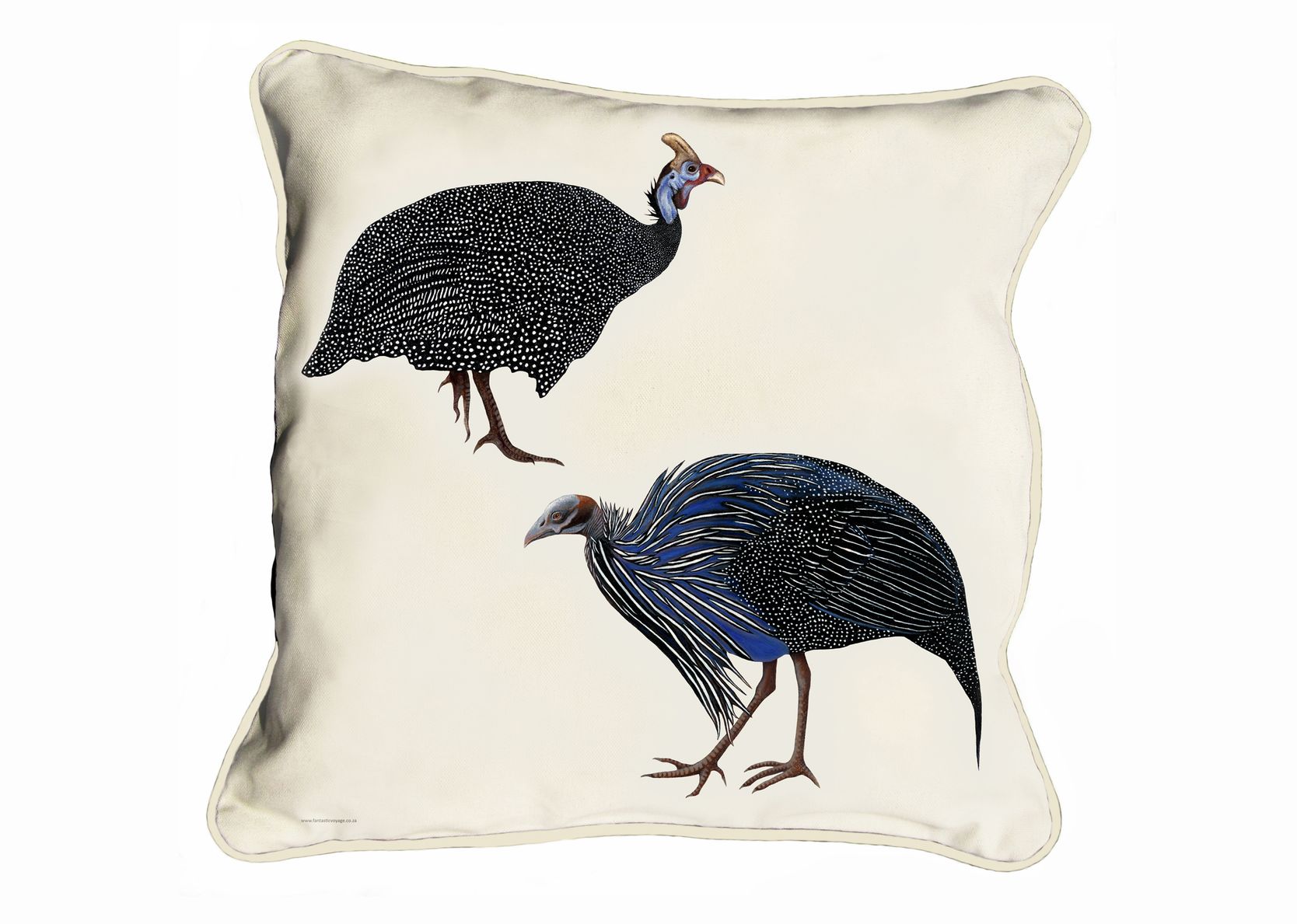 Classic Range Cushion Cover Stone Backing & Piping ClassicB510100111 Guinea Fowl