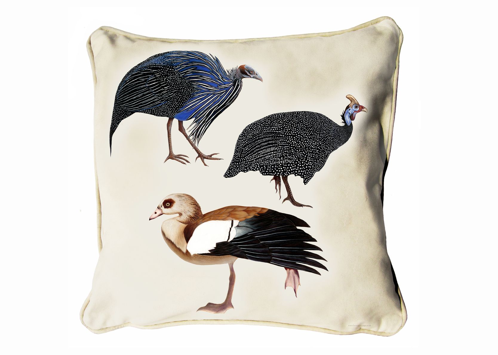 Classic Range Cushion Cover Stone Backing & Piping ClassicB500500111 Guinea Fowl