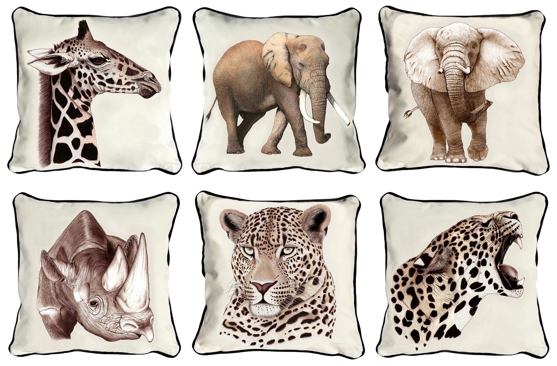 Classic Range Cushion Covers Black Backing & Piping