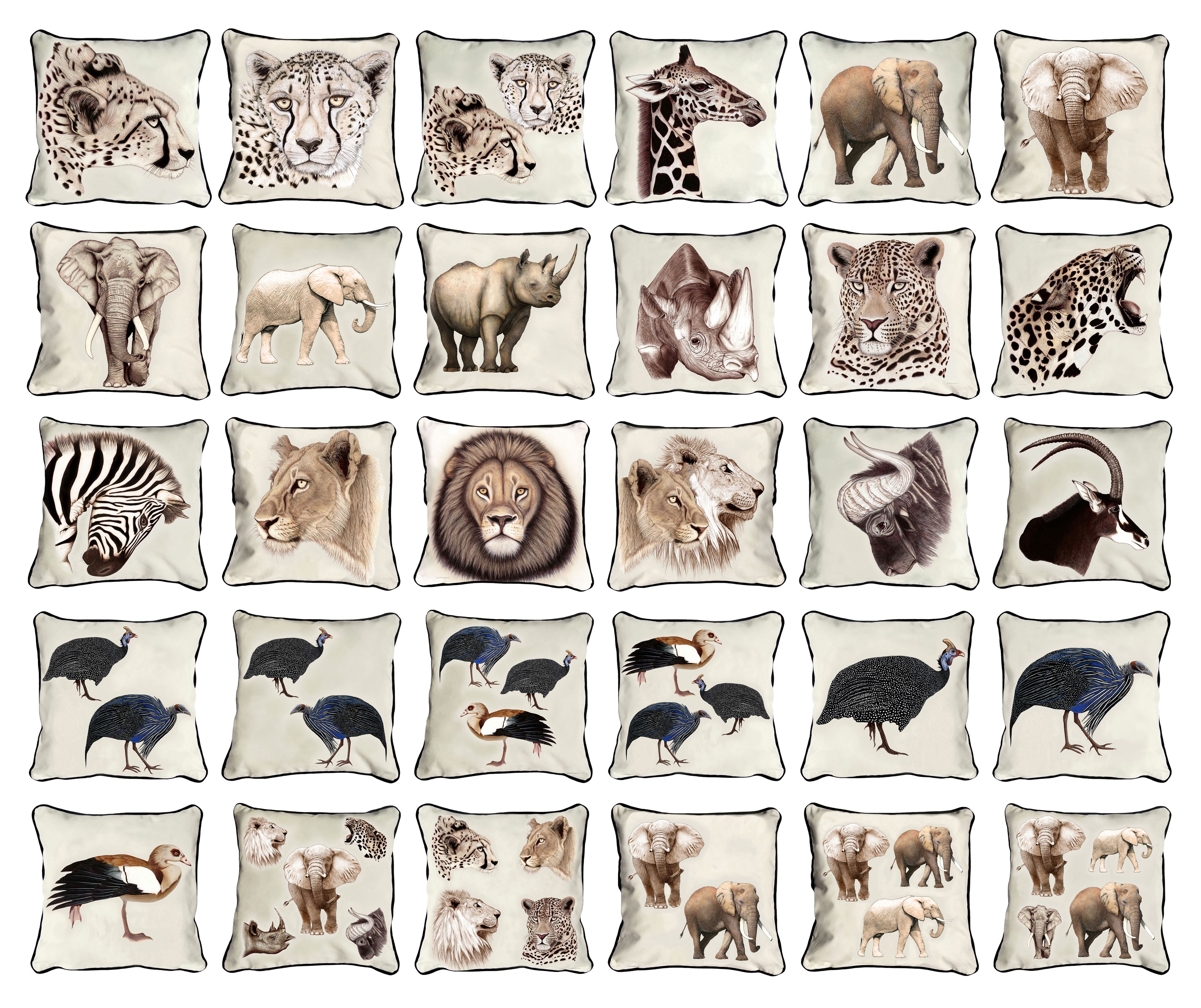 lassic Range Cushion Covers Black Backing & Piping