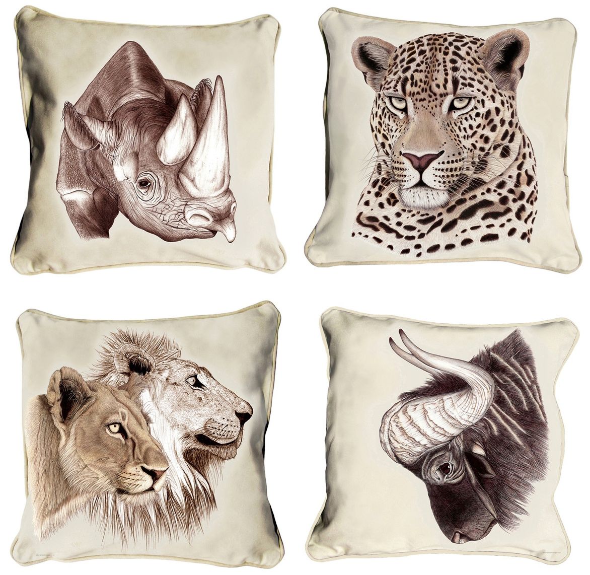 Classic Range Cushion Covers Stone Backing & Piping