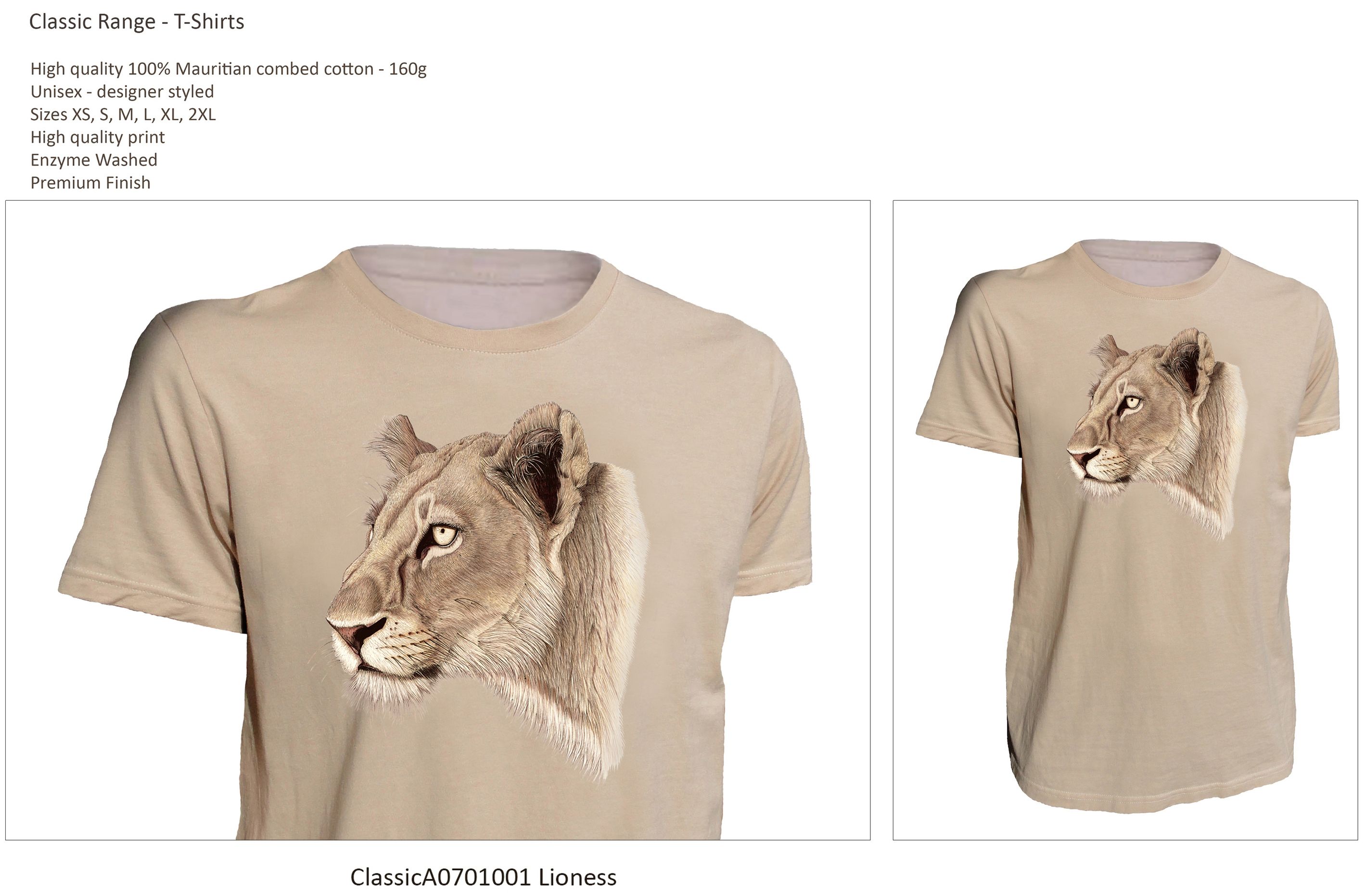 Classic Range T-Shirt - ClassisA0701001 Lioness