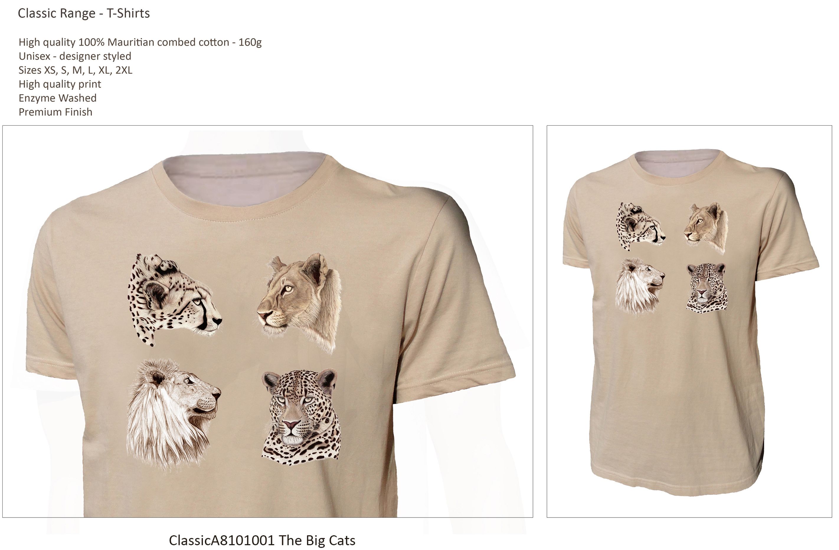 Classic Range T-Shirt ClassicA8101001 The Big Cats