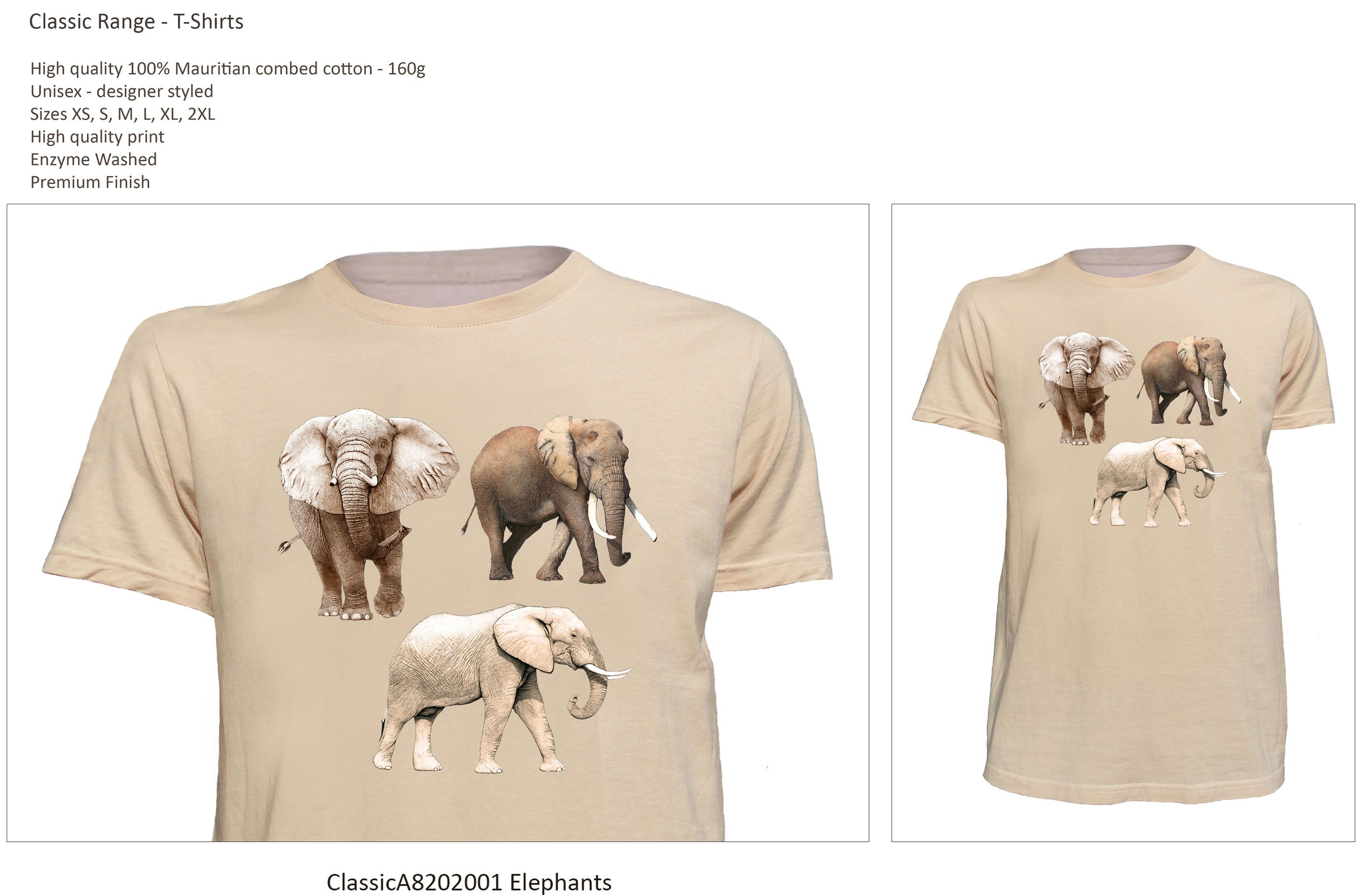 Classic Range T-Shirt ClassicA8202001 Elephants