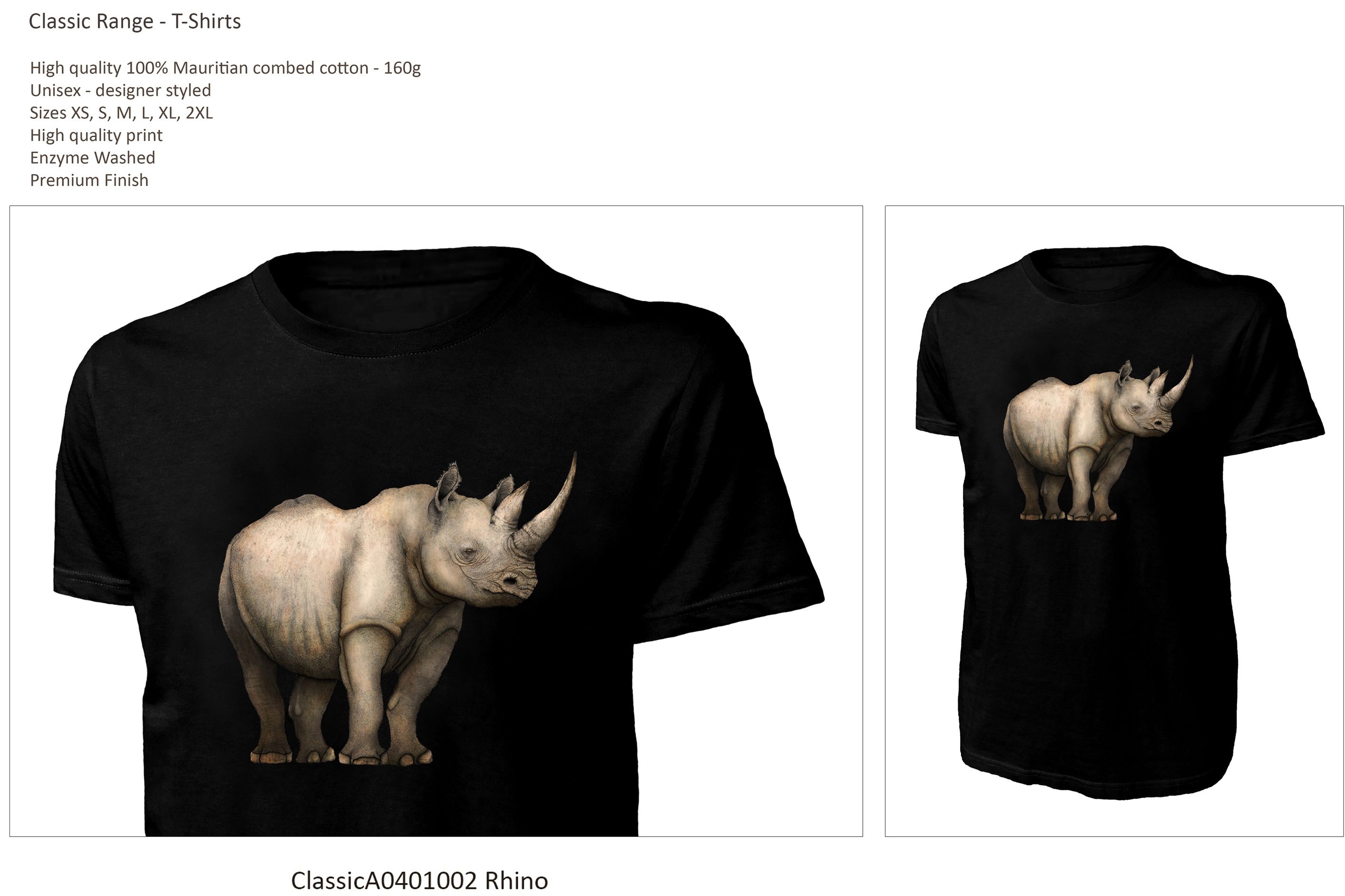 Classic Range T-Shirt ClassicA0401002 Rhino