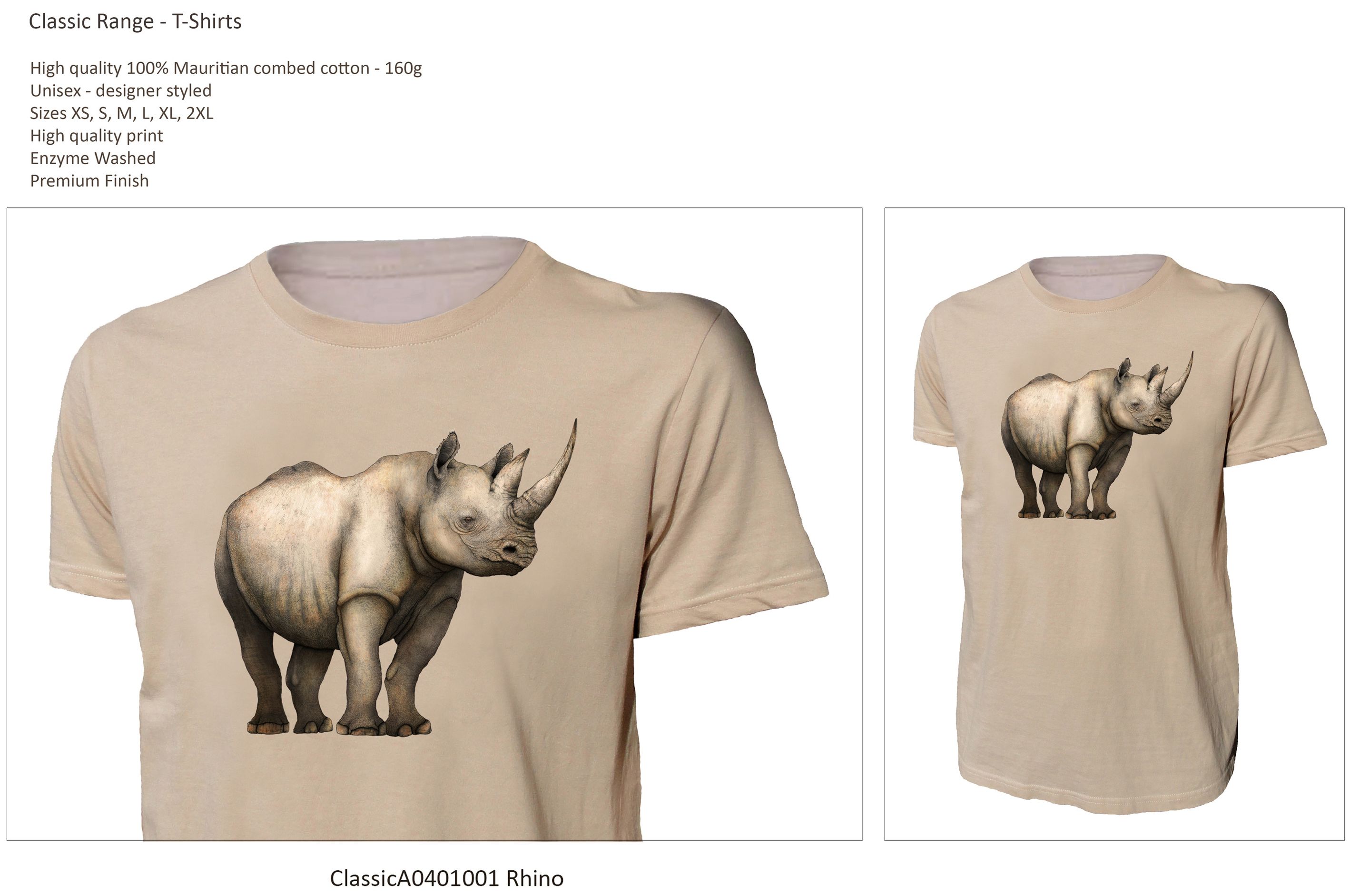 Classic Range T-Shirt - ClassicA0401001 Rhino