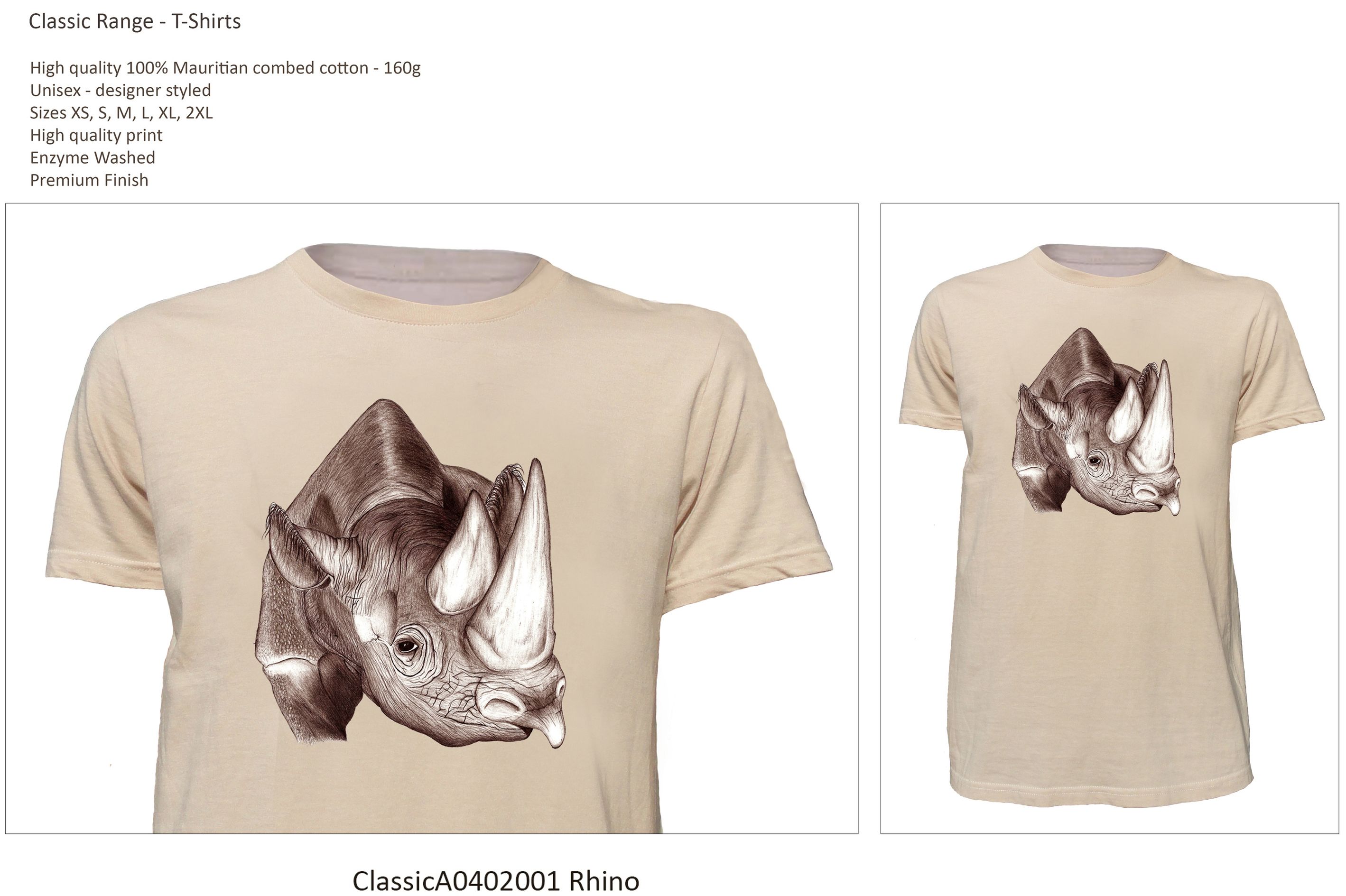 Classic Range T-Shirt ClassicA0402001 Rhino
