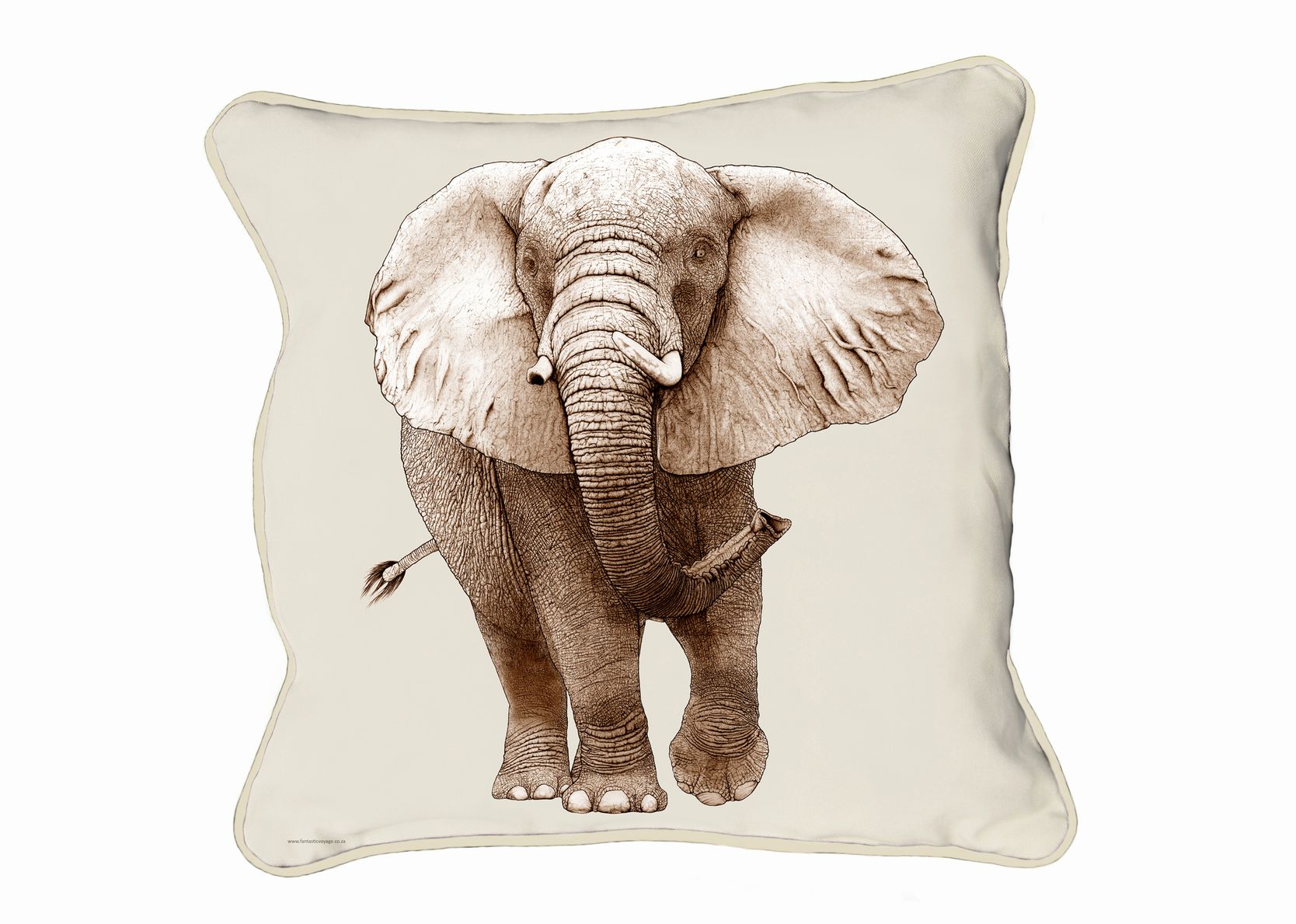 Classic Range Cushion Cover Stone Backing & Piping ClassicB030200111 Elephant