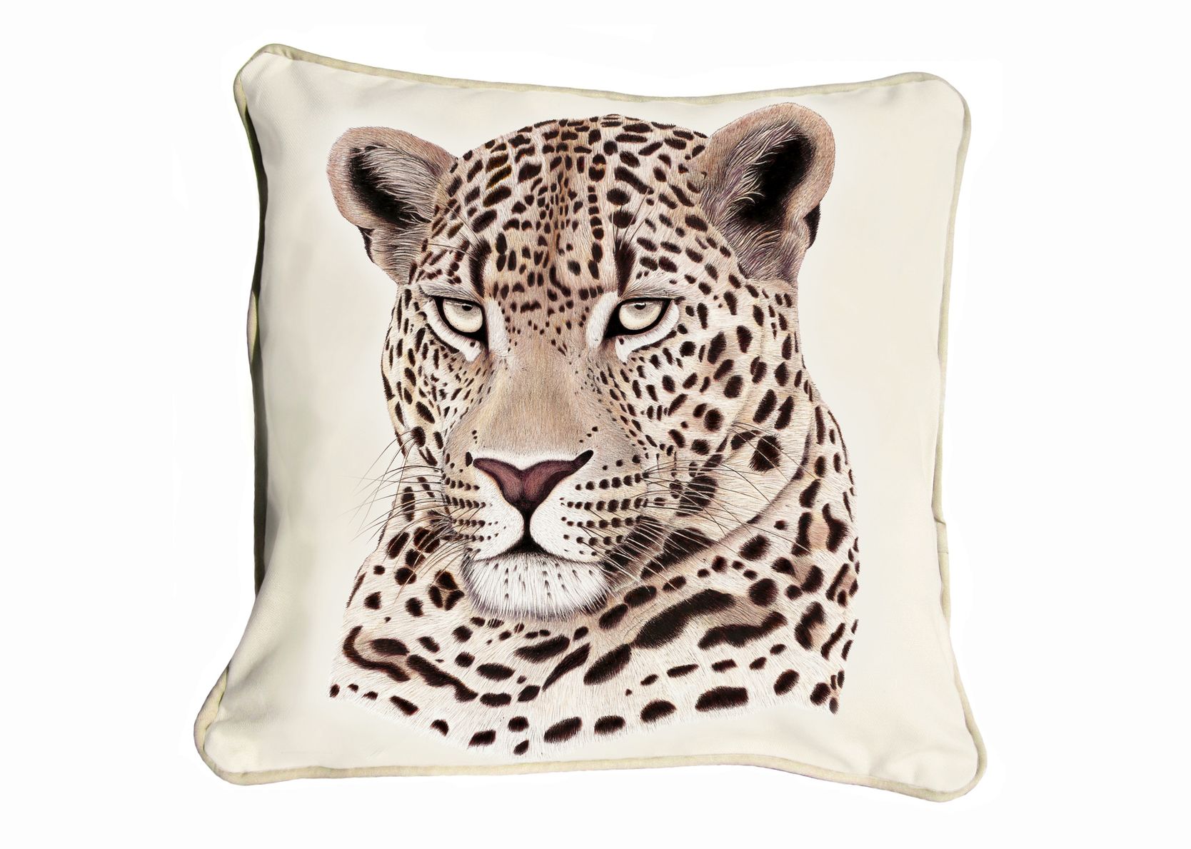 Classic Range Cushion Cover Stone Backing & Piping ClassicB050100111 Leopard
