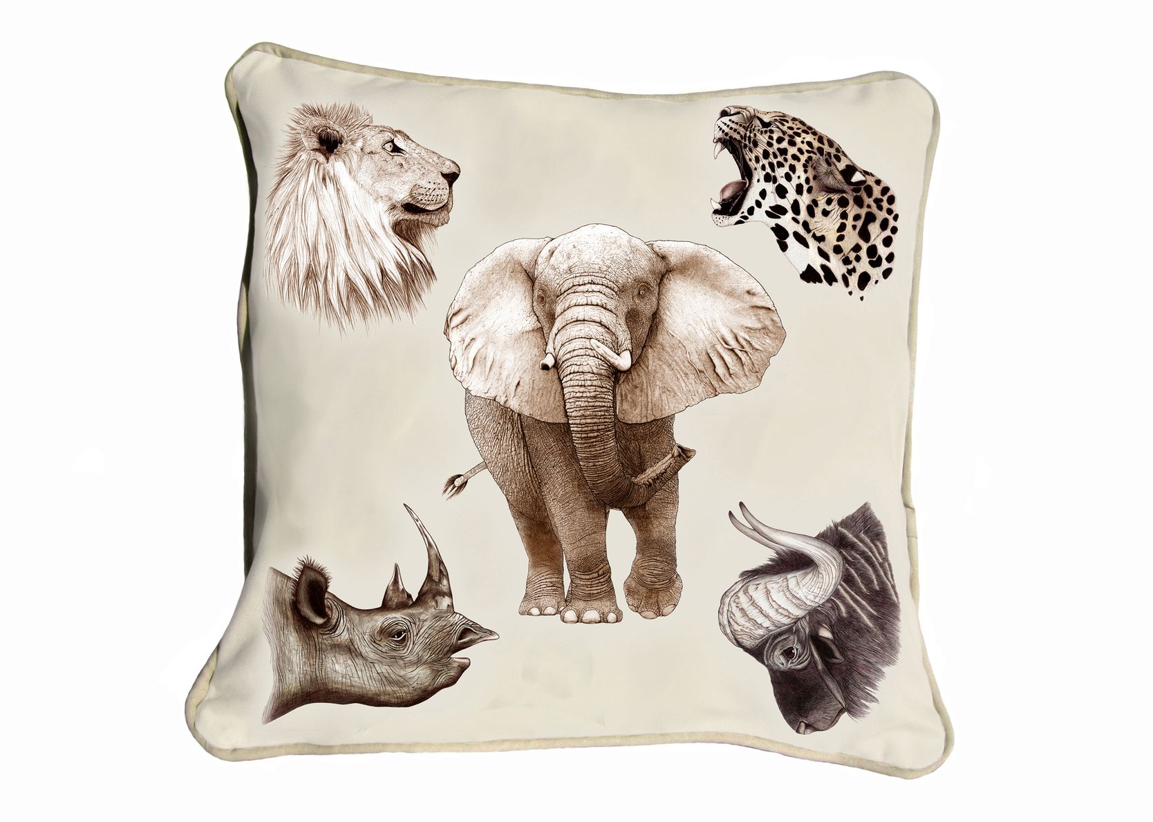 Classic Range Cushion Cover Stone Backing & Piping ClassicB800100111 The Big Five