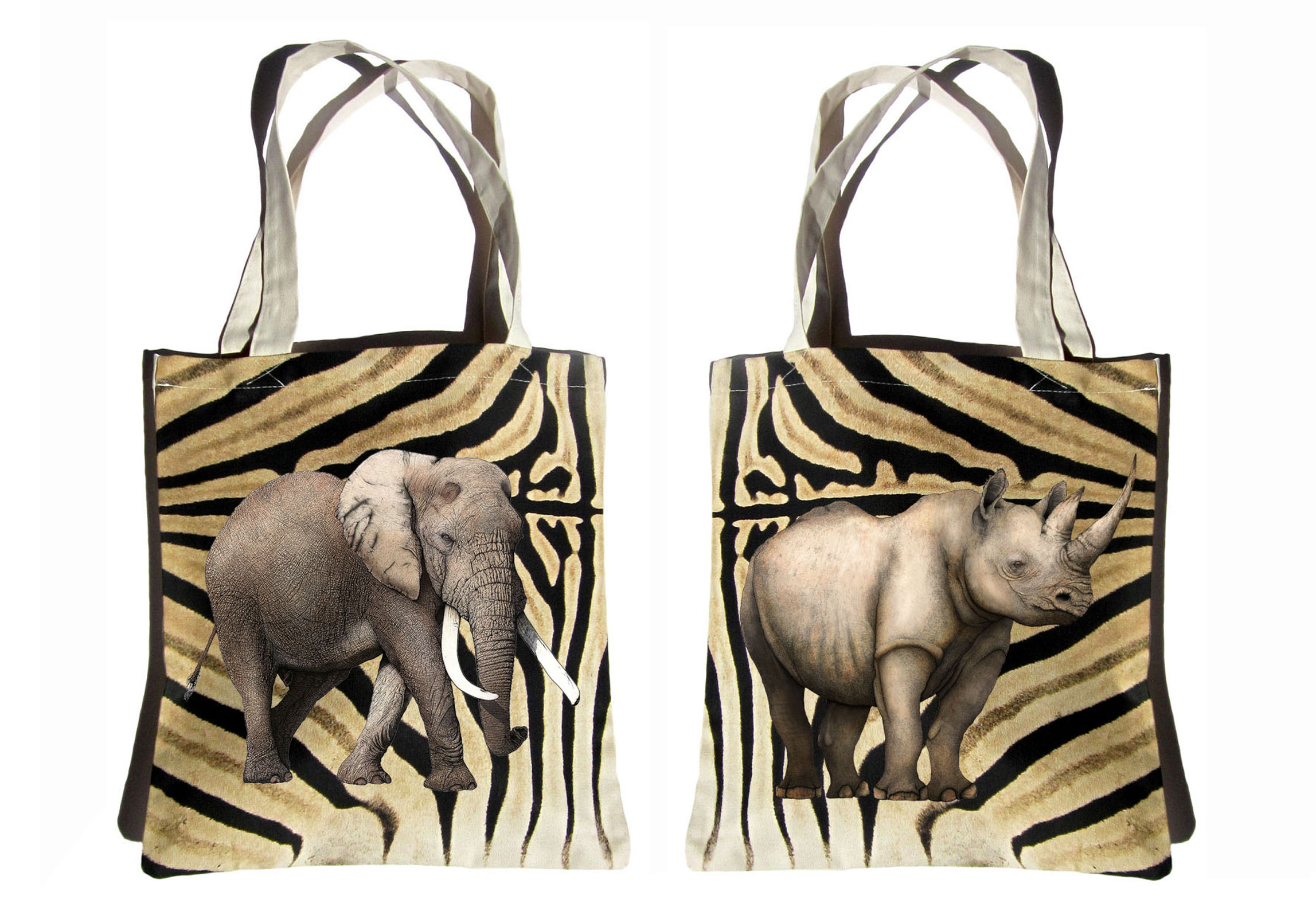 Designer Collection Natural Africa Range Canvas Bags