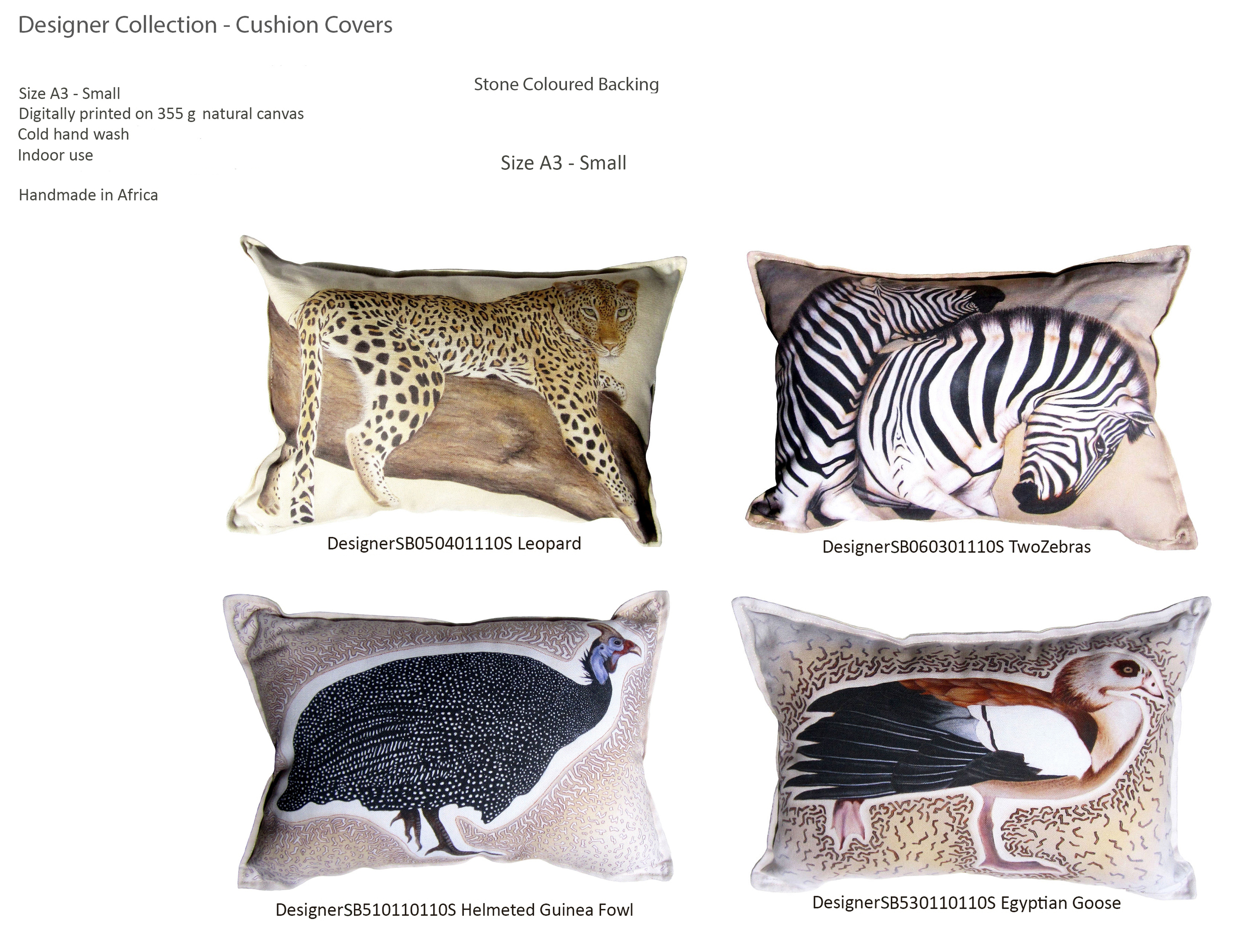 Designer Collection Natural Africa Range Cushion Covers