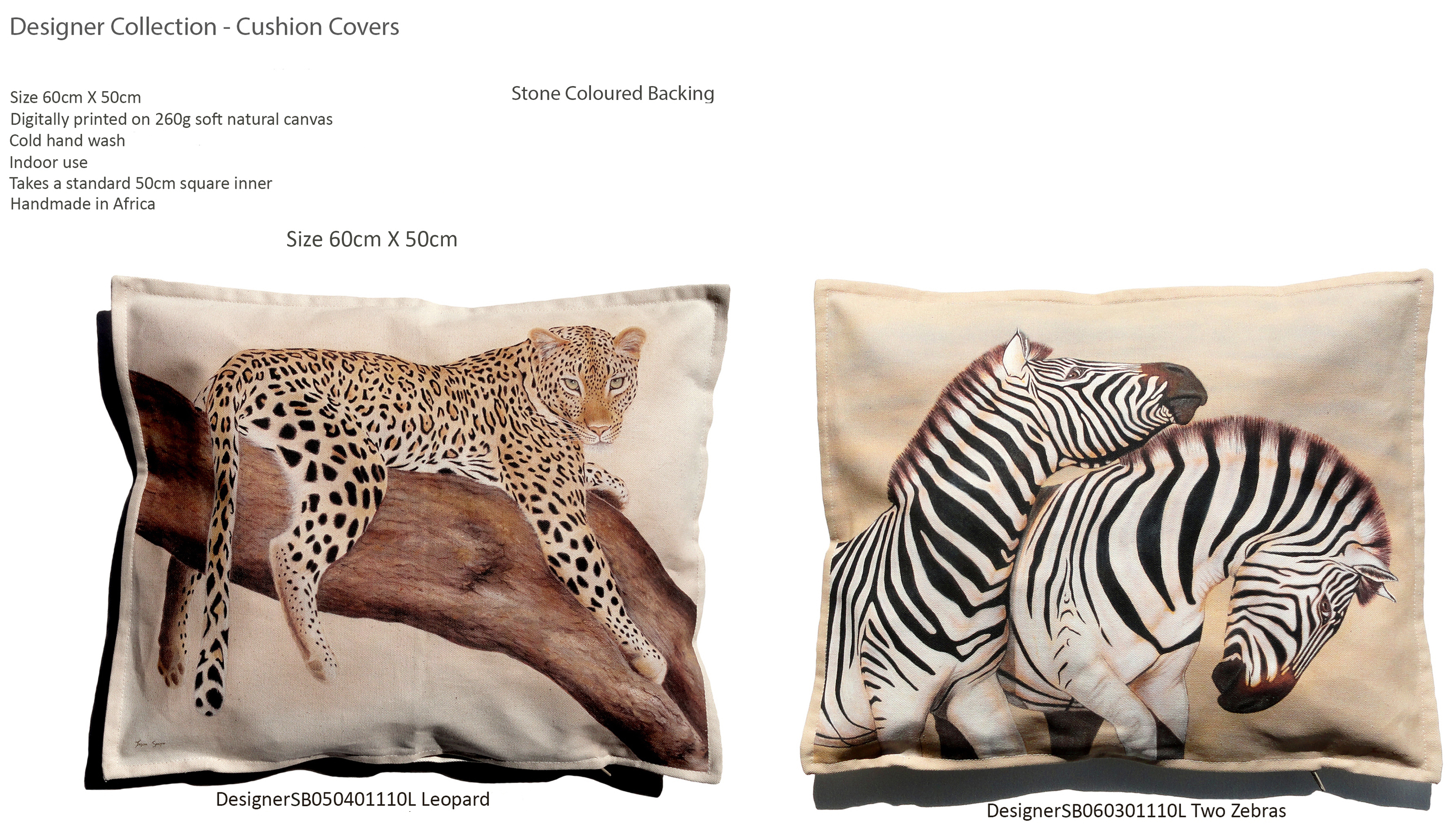 Designer Collection Natural Africa Range Cushion Covers